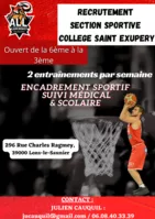 Recrutement Section Sportive Collège Saint Exupéry