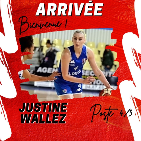 Arrivées NF2 : Justine Wallez ! 