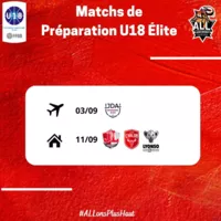 Matchs de prépa U18Elite & NF3 !