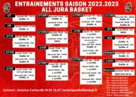 Planning des entraînements 2022.2023 !