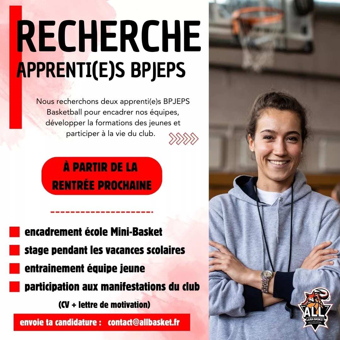 RECHERCHE APPRENTI(E)S BP JEPS BASKET