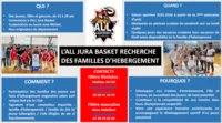 L'ALL JURA BASKET recherche des FAMILLES D'HEBERGEMENT