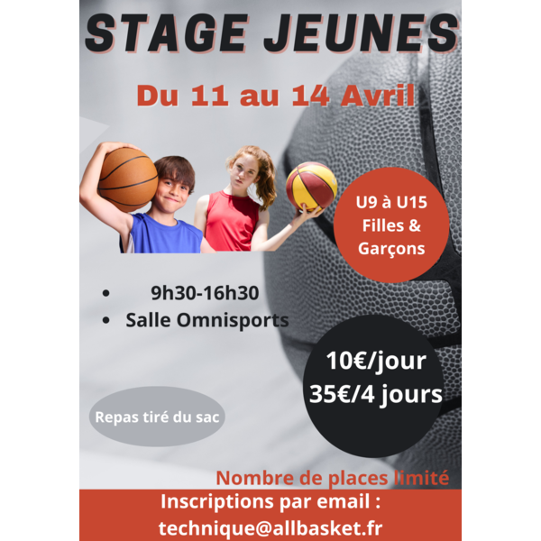 Stage jeunes du 11 au 14 Avril ! 