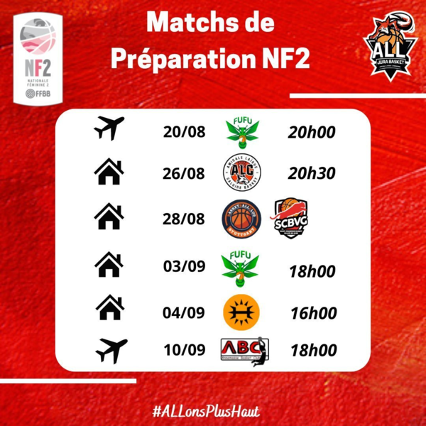 Matchs de prépa NF2 & NM2 ! 